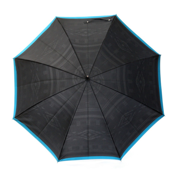 【紳士 晴雨兼用傘】ネイティブほぐし　太陽：ブラック 2枚目の画像