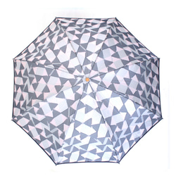 【雨傘 折りたたみ傘】fusion-RIBBON- グレー 2枚目の画像