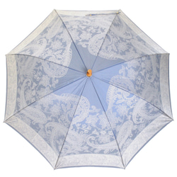【晴雨兼用ジャンプ傘】kirie ペズリー ミステリアスブルー 3枚目の画像