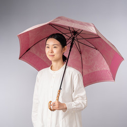 【晴雨兼用ジャンプ傘】kirie-ペズリー-ピオニーピンク 1枚目の画像