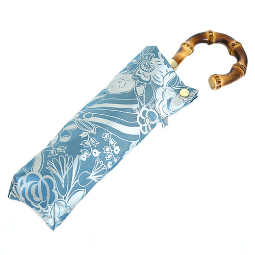 美品 バンダナ柄日傘 ペイズリー 晴雨兼用傘 ブルー 晴雨兼用傘 日傘