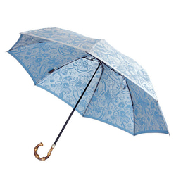 【晴雨兼用折りたたみ傘】】kirie -更紗- レイクブルー 4枚目の画像