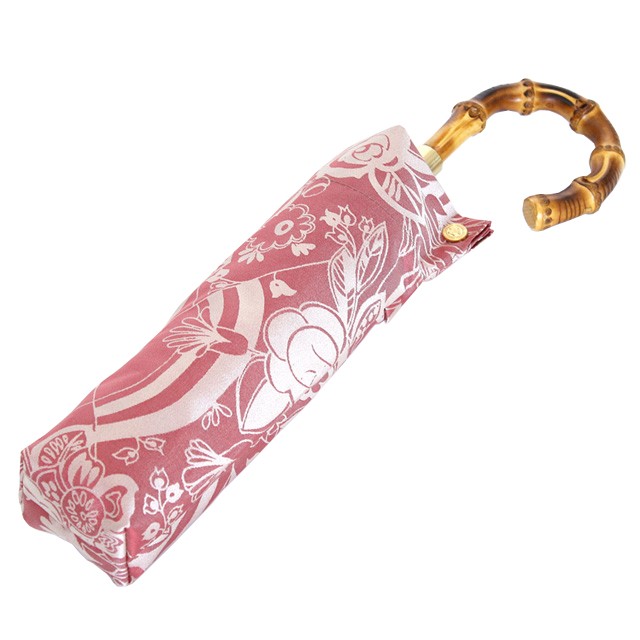 晴雨兼用傘 日傘 折りたたみ傘 レディース 雨傘 日本製  おしゃれ 大人 かわいい ビジネス 竹 和風 更紗 レッド