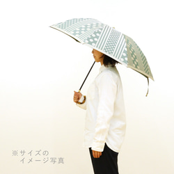 【晴雨兼用 折りたたみ傘】kirie ドットフラワー モカブラウン 6枚目の画像