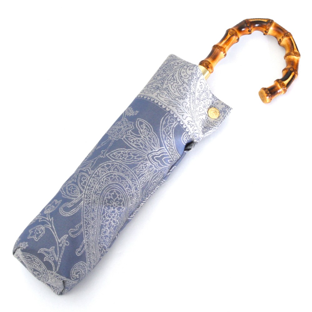 晴雨兼用傘 日傘 折りたたみ傘 レディース 雨傘 日本製  おしゃれ 大人   竹 ﾍﾟｲｽﾞﾘｰ ミステリアスブルー