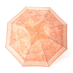 【晴雨兼用 折りたたみ傘】kirie ペズリー ビンテージアプリコット 5枚目の画像