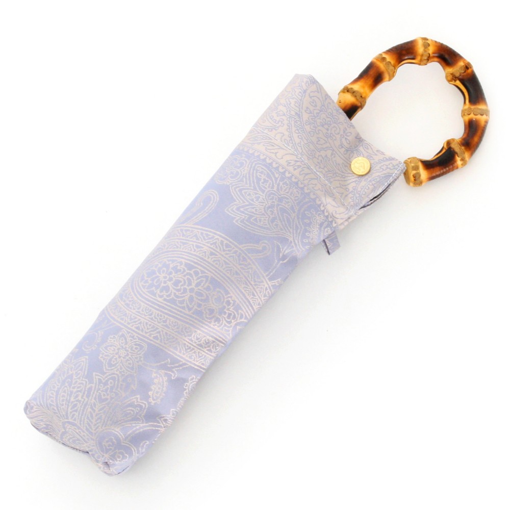 晴雨兼用傘 日傘 折りたたみ傘 レディース 雨傘 日本製  おしゃれ 大人   竹 ﾍﾟｲｽﾞﾘｰ アイスブルー 水色