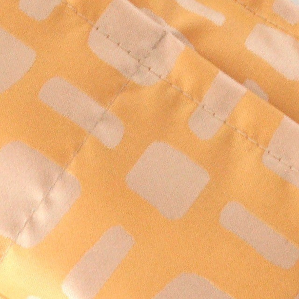 【防水、撥水サブバッグ】Umbrella cloth bag  スクエアドット　オレンジ 3枚目の画像