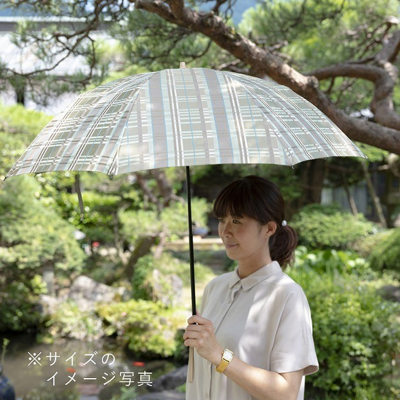 【雨天折疊傘】feel.t格子卡其色 第8張的照片