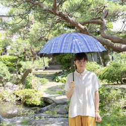 【雨天折疊傘】feel.t 格子藍 第7張的照片
