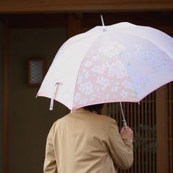 【晴雨兼用傘】絵おり 桜(さくら) ピンク 10枚目の画像