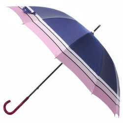 【晴雨兼用傘】SCENE ビッグボーダー：ネイビー 1枚目の画像