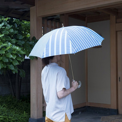 【晴雨兩用短傘】條紋圖案2 第3張的照片