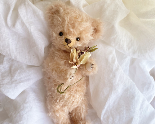 モヘアのテディベア ちびくまcocolilou 0_25de1c985b9e503e1af8204ffdd7