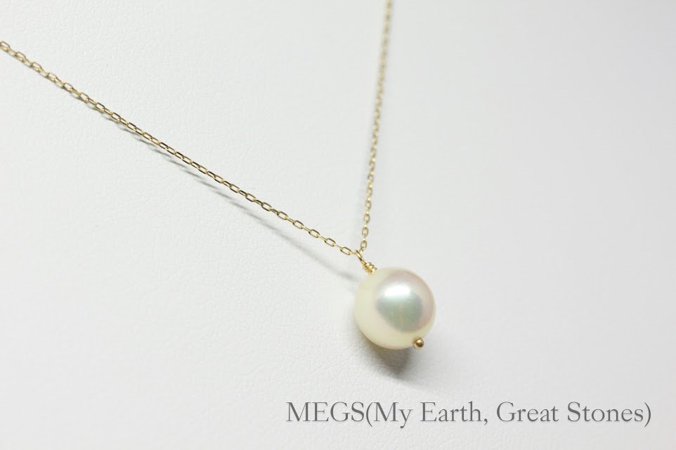 再販【K10 刻印入 あこや真珠】Famille『絆 KIZUNA 』ネックレス