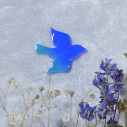 【王様のブランチ 書籍紹介コーナー着用作品 】幸せ の 青い 鳥 ＊ ブローチ 5枚目の画像