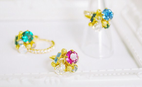 princess bijou ring set (green) 第2張的照片