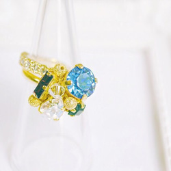 princess bijou ring set (blue) 1枚目の画像