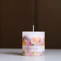 再販　季節のお花のボタニカルキャンドル 1枚目の画像