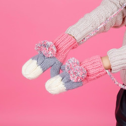 【受注生産】【Lady's】ほっこりあたたか冬手袋　NO:004 1枚目の画像