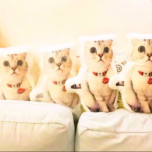 Furchin猫犬プリント両面タイトスカート Furchin猫犬プリント両面タイトスカート