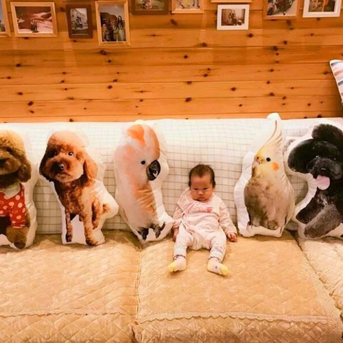 Furchin猫犬プリント両面タイトスカート グランジ Furchin猫犬プリント両面タイトスカート