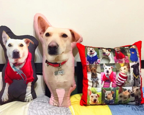 Furchin猫犬プリント両面タイトスカート Furchin猫犬プリント両面タイトスカート