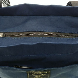 Deep dark blue nylon tribal pattern strap 3 ways handbag 第6張的照片