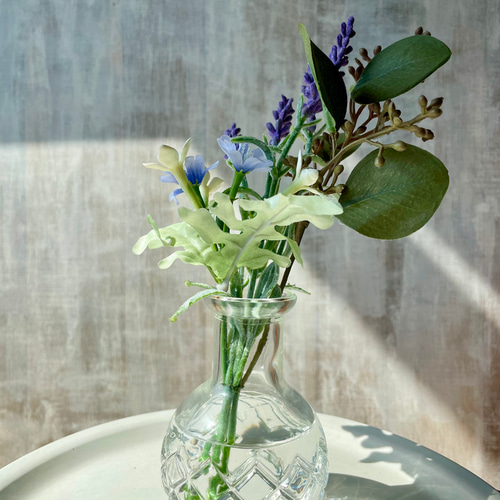 一輪挿しアレンジメント ラベンダー アートフラワー 絵灯花 通販