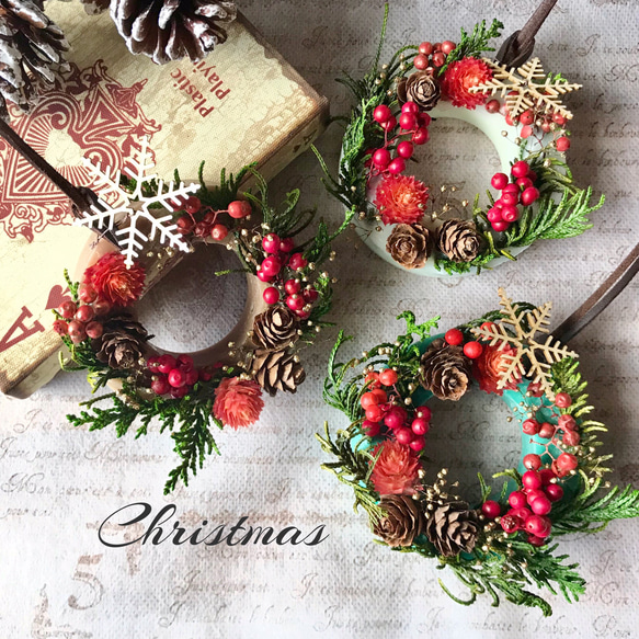 クリスマスリースアロマワックスバー キャンドル・キャンドルホルダー