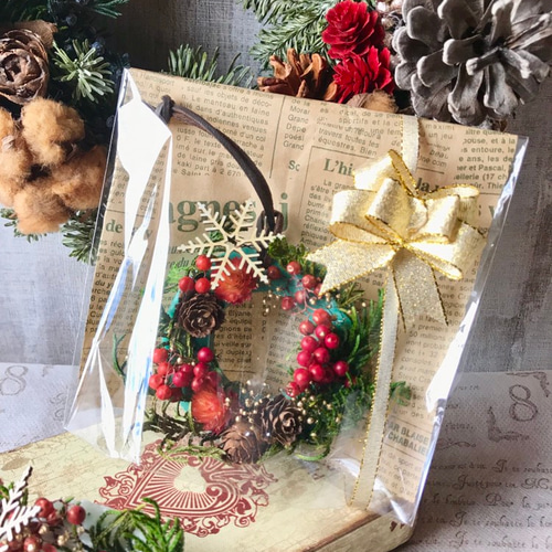 クリスマスリースアロマワックスバー キャンドル・キャンドルホルダー