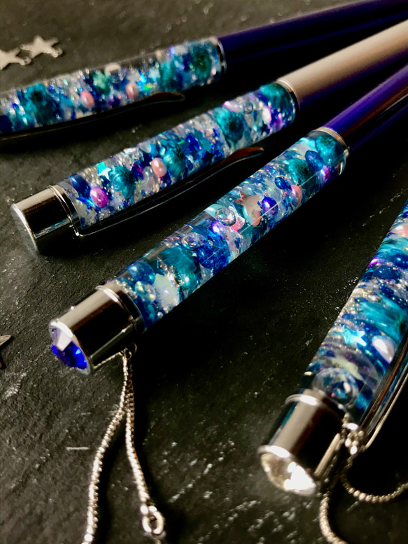 ハーバリウムボールペン 銀河（替芯１本付き） 2枚目の画像