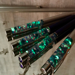 ハーバリウムボールペン 銀河（替芯１本付き） 3枚目の画像