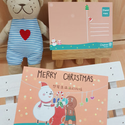 (5款)聖誕明信片-雪人與薑餅人的小故事 第4張的照片