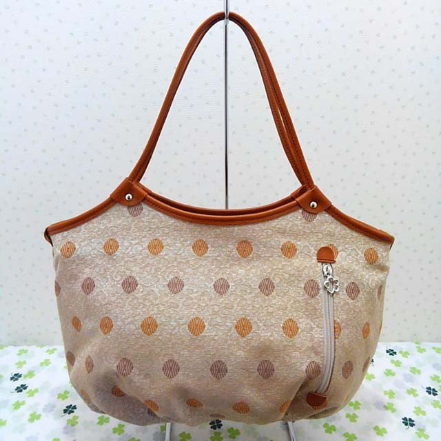 グレー ドット柄 グラニーバッグ 期間限定50％OFF ￥23000→￥11500 ドット柄ジャカードの