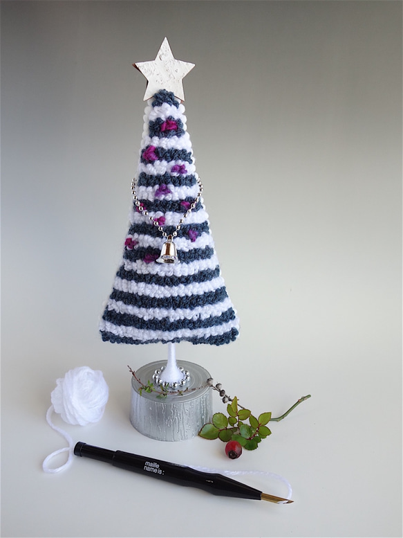 毛糸を楽しむ【ニードルパンチの＊しましまクリスマスツリー】 その他