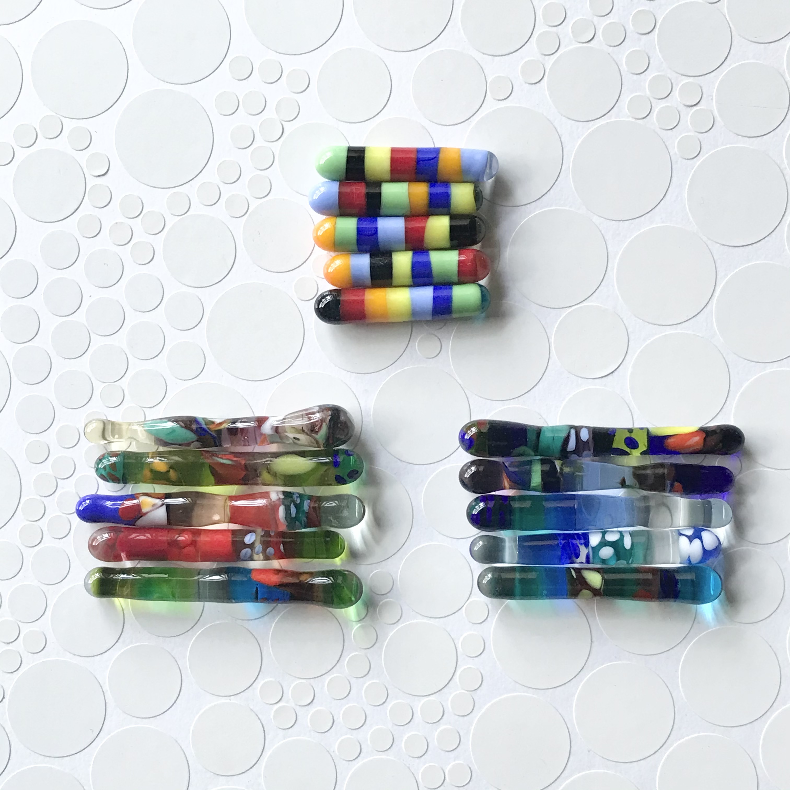 お得！①ガラスの箸置き（5本セット）レインボー 箸・箸置き