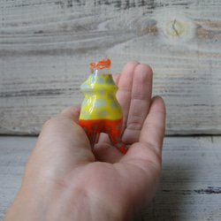 Tekuteku小瓶（黃色×淺藍色點） 第3張的照片