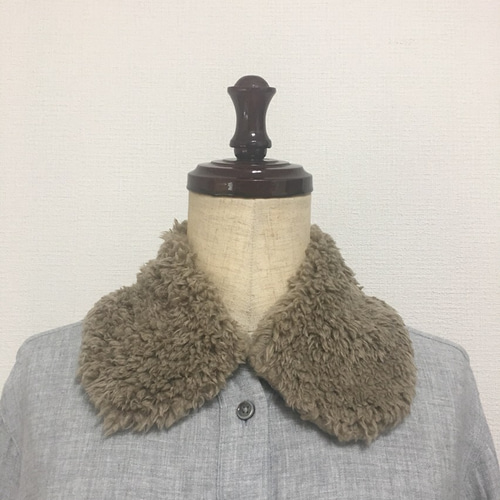 やわらかボアのつけ襟・camel shizuku その他ファッション nellcotton