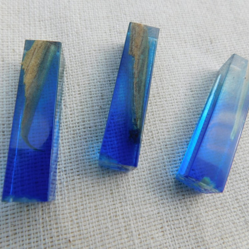 ペンダントトップ wood×resin 【深青色】 ペンダントトップ