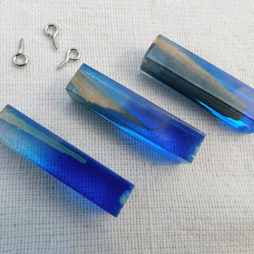 ペンダントトップ wood×resin 【深青色】 ペンダントトップ wolfgang's