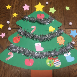 大きな壁面飾り☆クリスマスツリーを飾ろう☆幼稚園保育園施設 サンタ トナカイ 冬 2枚目の画像