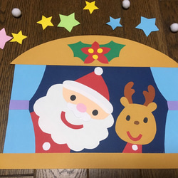 大きな壁面飾り☆クリスマスツリーを飾ろう☆幼稚園保育園施設 サンタ トナカイ 冬 3枚目の画像