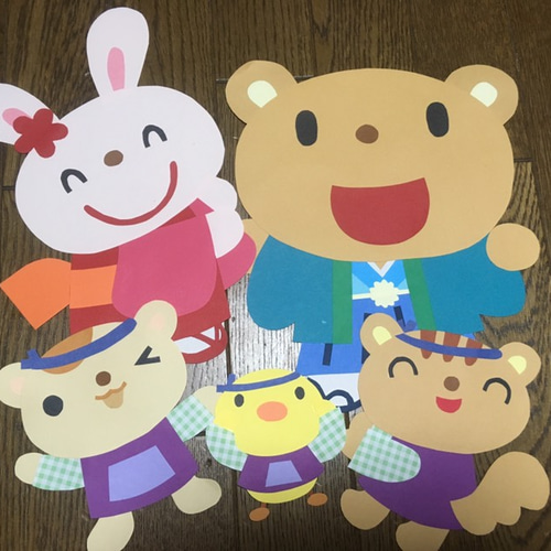 ☆大きな壁面飾り☆お正月の遊び 羽子板 コマ たこあげ 幼稚園保育園