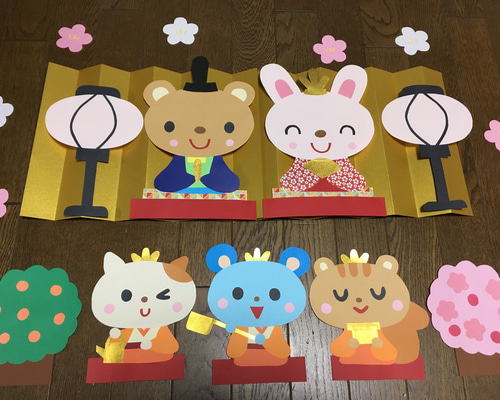 ☆大きな壁面飾り☆ひなまつり おひなさま 桃 節句 幼稚園 保育園 施設