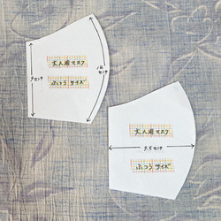 Creema限定『夏の福袋』浴衣リメイクの布マスク3枚入り(ネイビー/ホワイト #3) 6枚目の画像