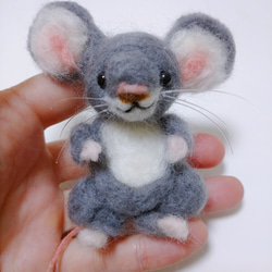 羊毛フェルトマスコット☆ネズミさん 羊毛フェルト Ayn.キツネイズム
