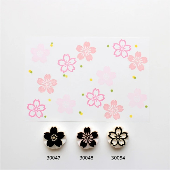 消しゴムはんこ　桜　30054　和柄　年賀状　お正月 3cm 2枚目の画像