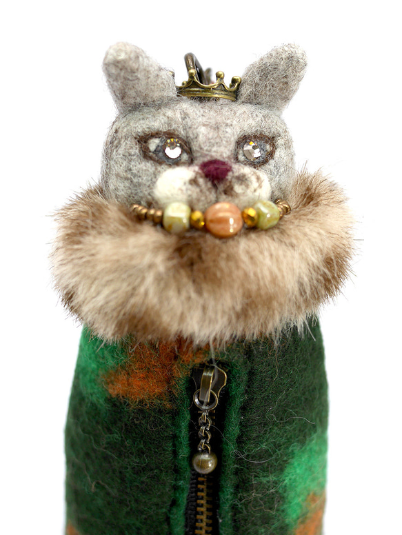羊毛フェルト　ネコのペンケース＆眼鏡ケース 2枚目の画像