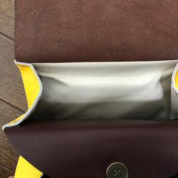 マロン アコーディオン型財布バック 3枚目の画像